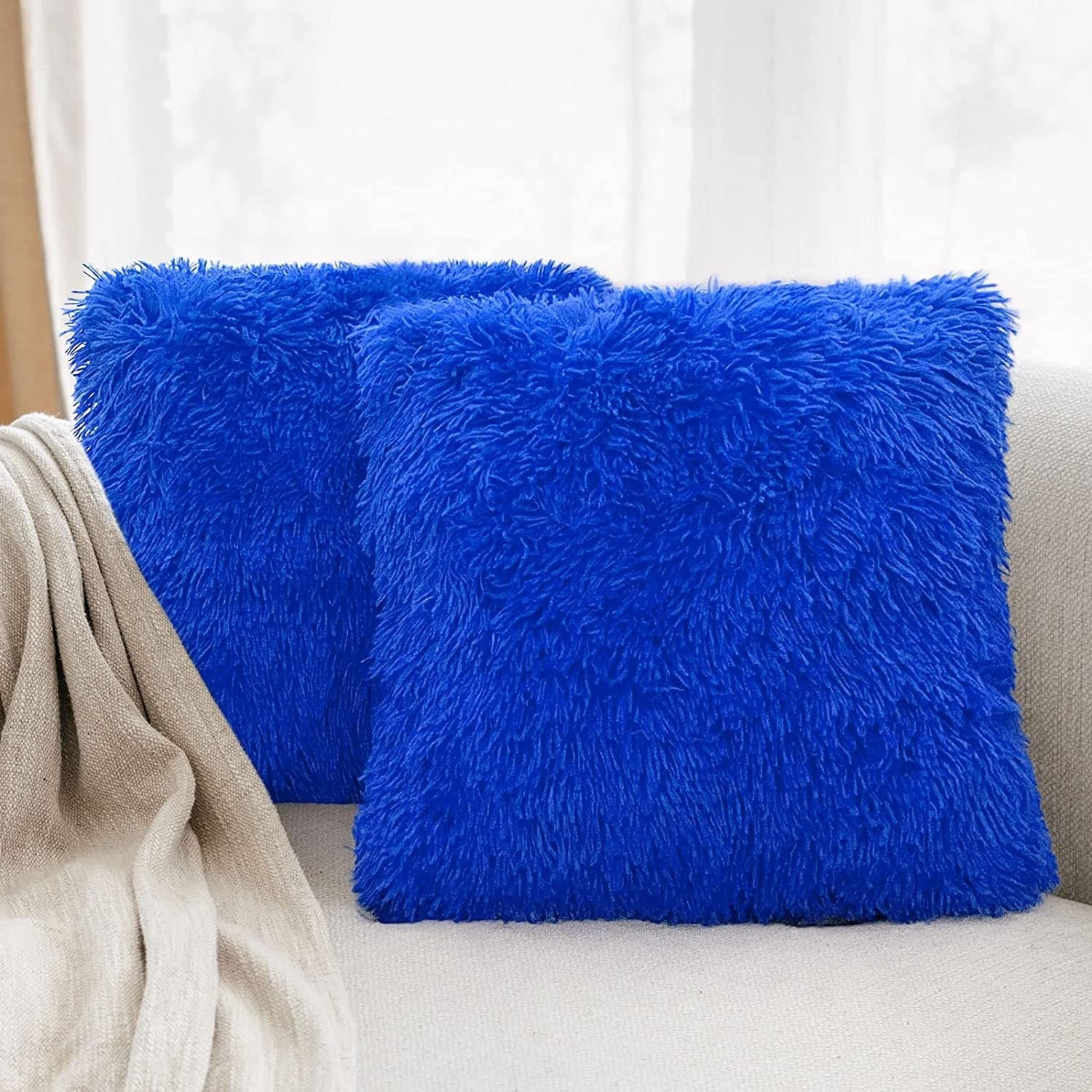 Royal Blue Throw Pillow Cover, set of 2 - HER Home Design Boutique
